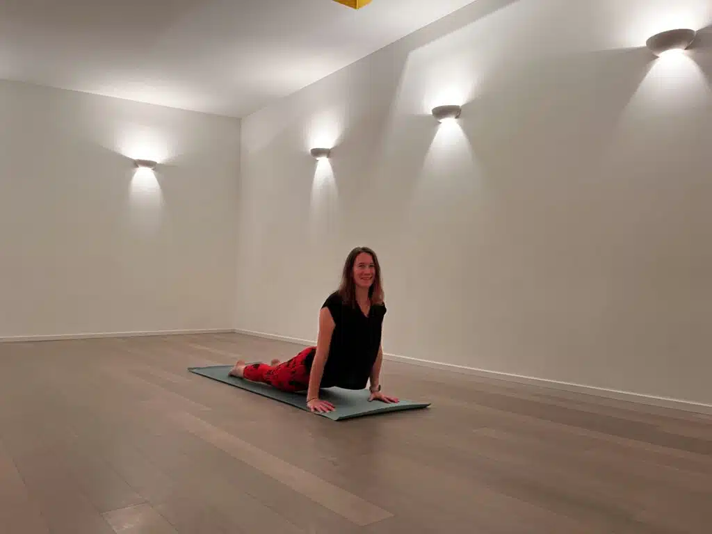 Kristina Hammer in der Yogawerkstatt Wien für 108 Sonnengrüße zur Wintersonnwende